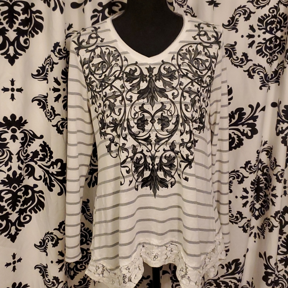 Cato Womens Longsleeve Shirt sz M